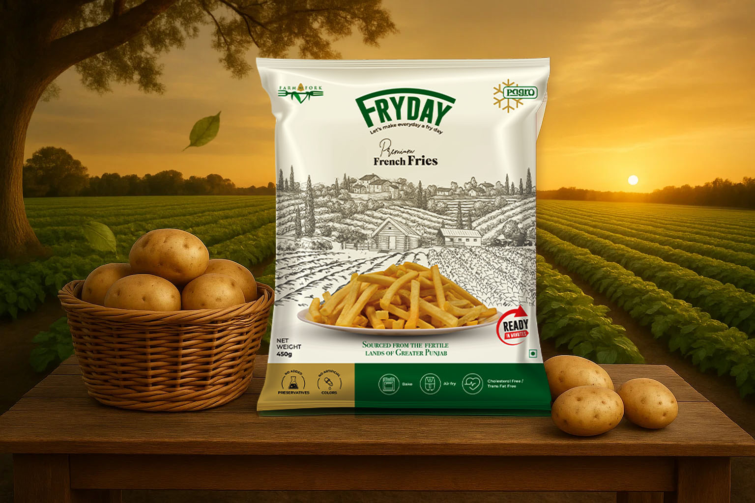 Pagro french fries packaging & logo design